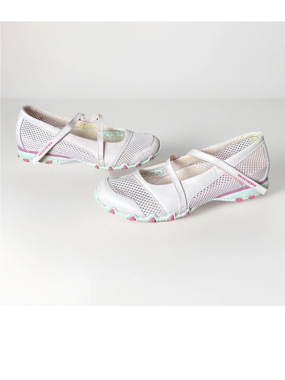 ❌SOLD❌SKECHERS Leather Mary Jane Ballet Flat Slip-On Sneaker Hook&Loop PINK WMN9